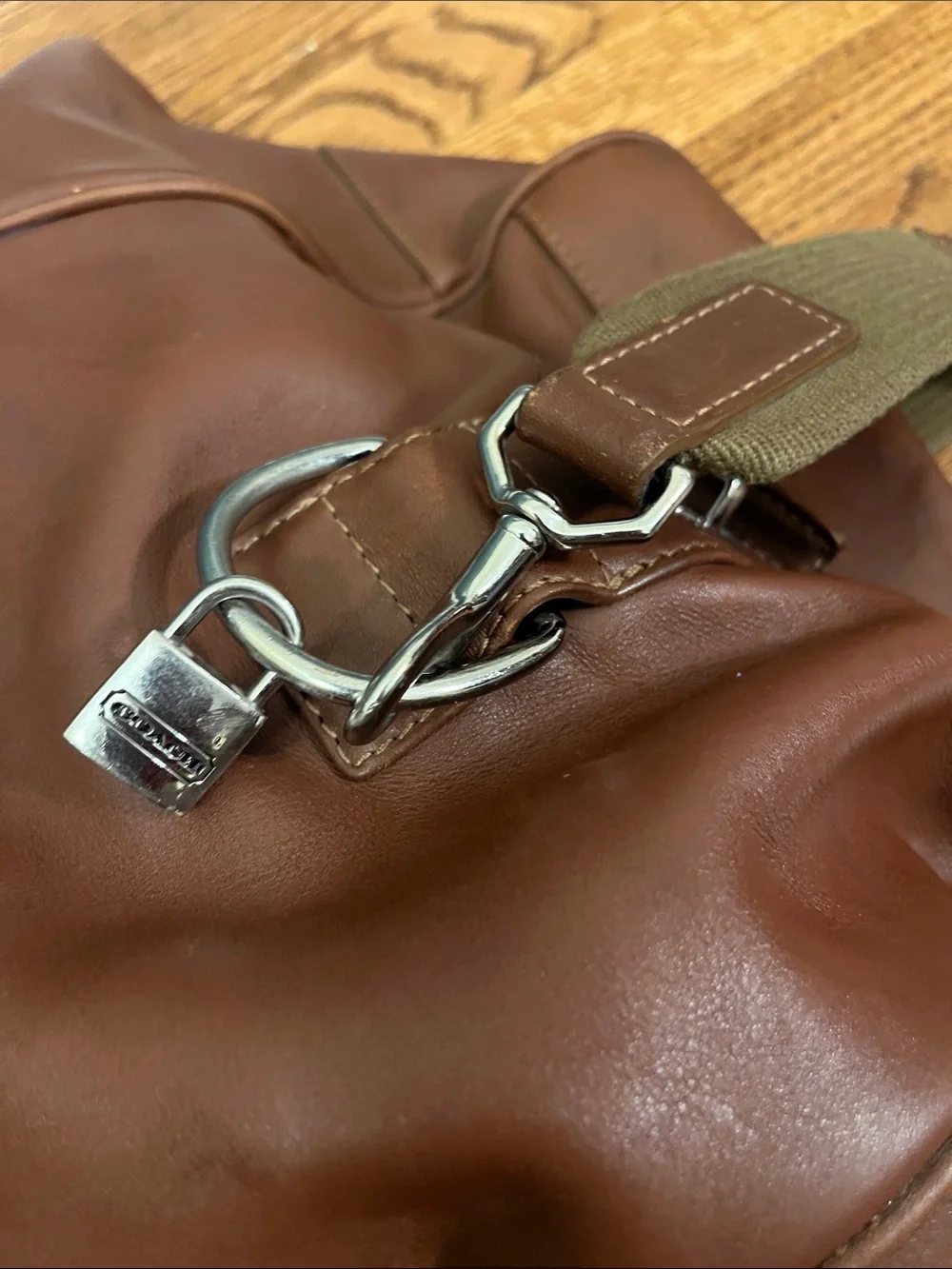 Vintage Authenticated Coach Leather Cabin Bag Duffle Weekender – British Tan